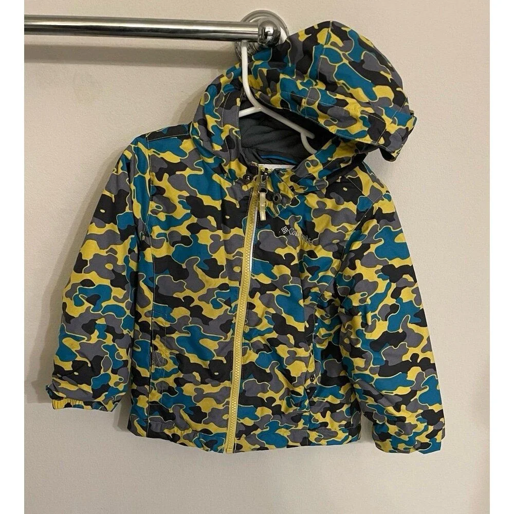 Camo Camouflage Columbia Little Boy Toddler Winter Coat Jacket with Hood Size 4T